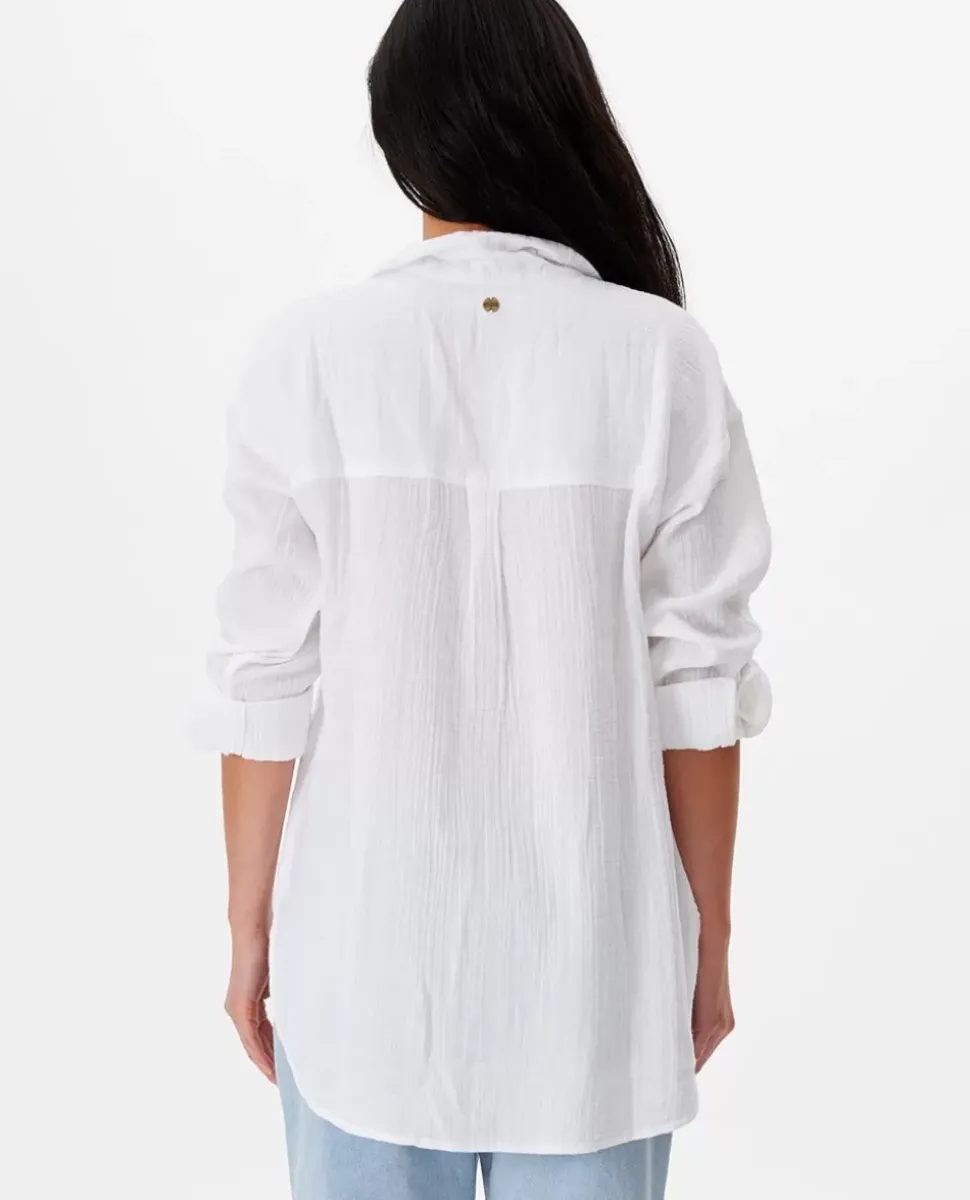 Camisa De Botões Premium Surf De Manga Comprida