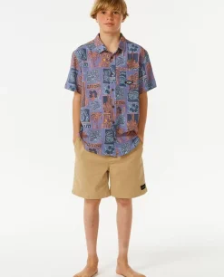 Camisa De Manga Curta Lost Islands Rapaz