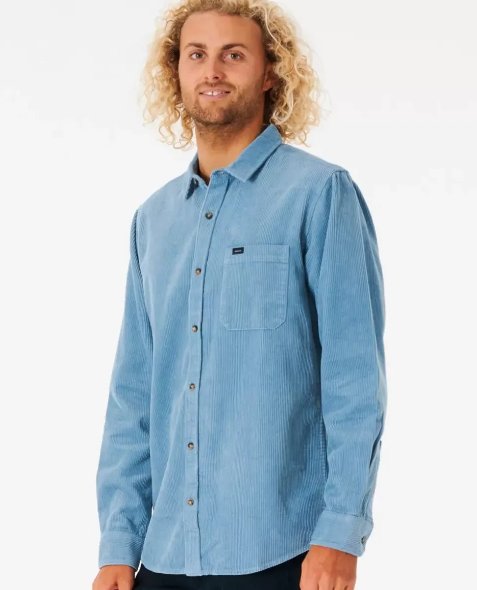 Camisa State Cord De Manga Comprida
