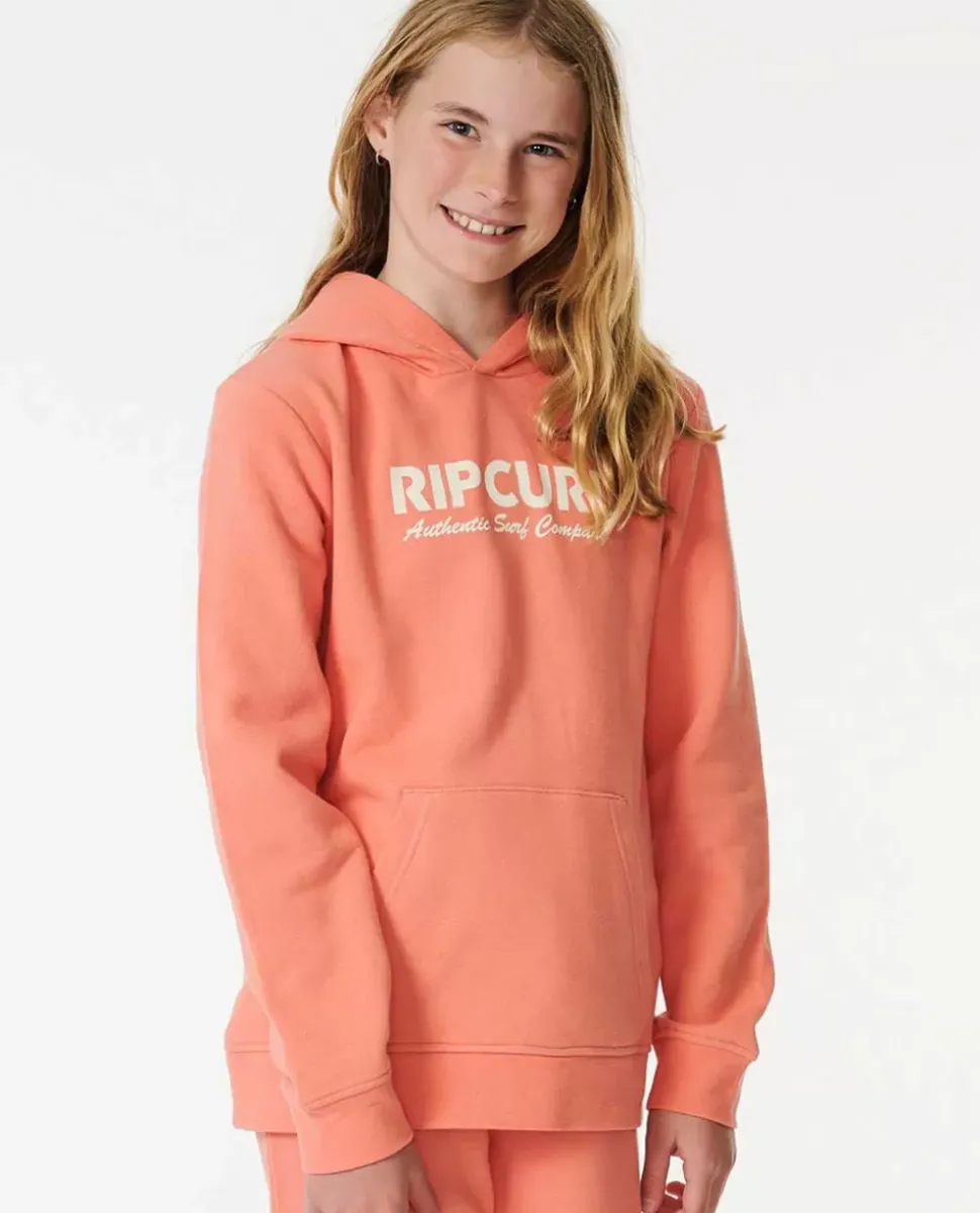 Camisola Em Velo Com Capuz Padrão Surf Spray Para Rapariga