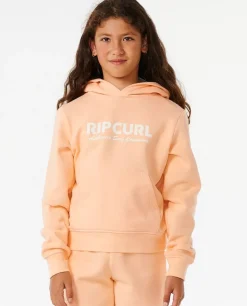 Camisola Em Velo Com Capuz Padrão Surf Spray Para Rapariga