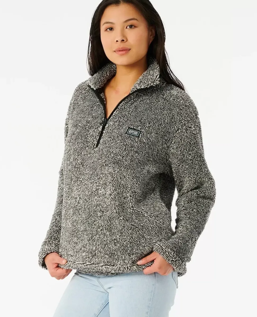 Camisola Em Velo Com Gola E Fecho De Correr Dark And Stormy II