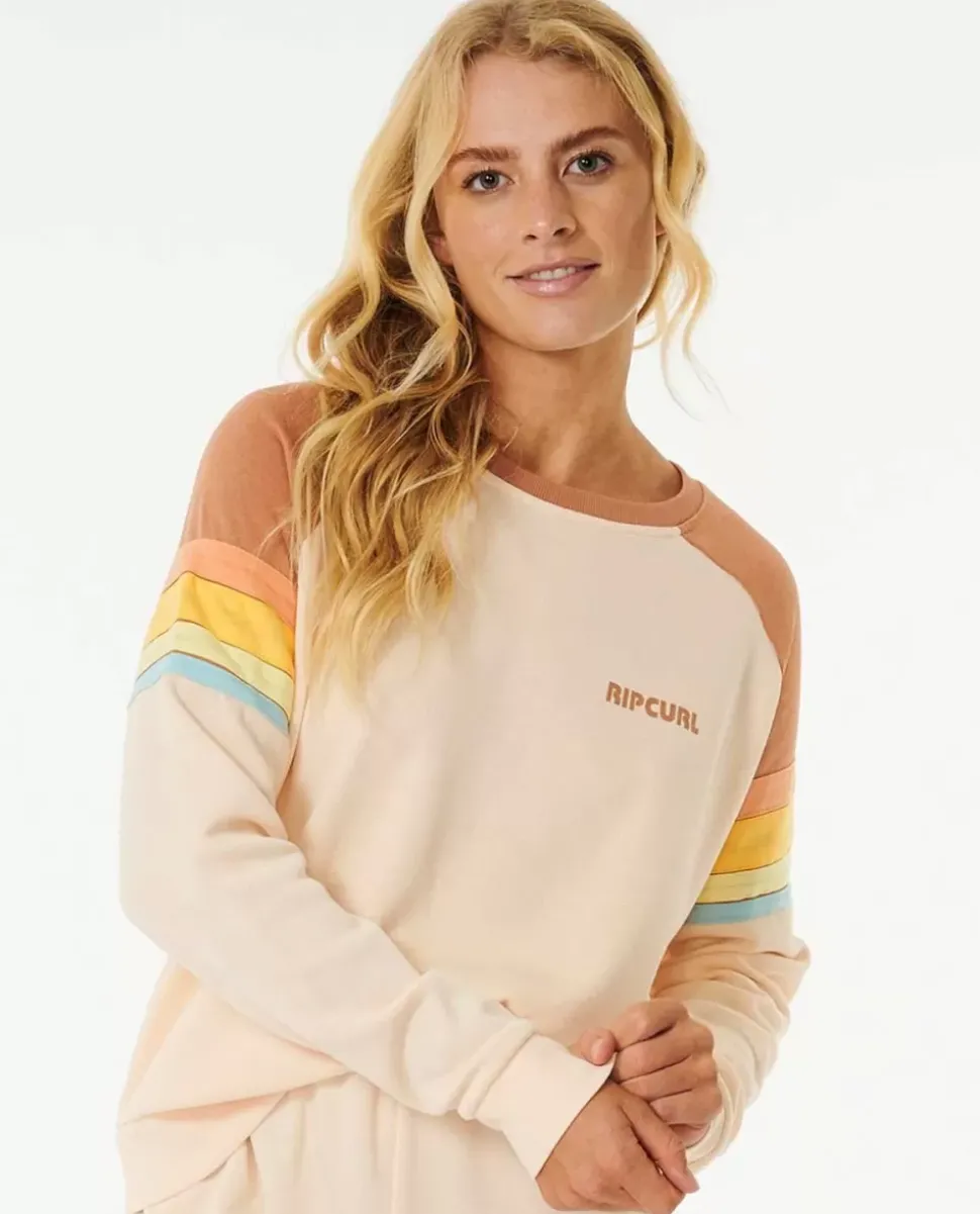 Camisola Em Velo De Gola Redonda Raglan Surf Revival