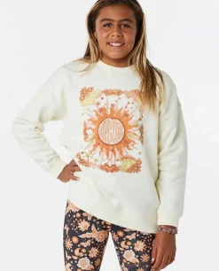 Camisola Em Velo De Gola Redonda Sun Catcher Para Rapariga