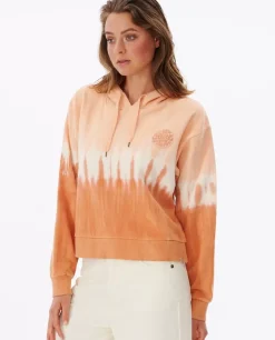 Camisola Tie Dye Com Capuz Em Velo