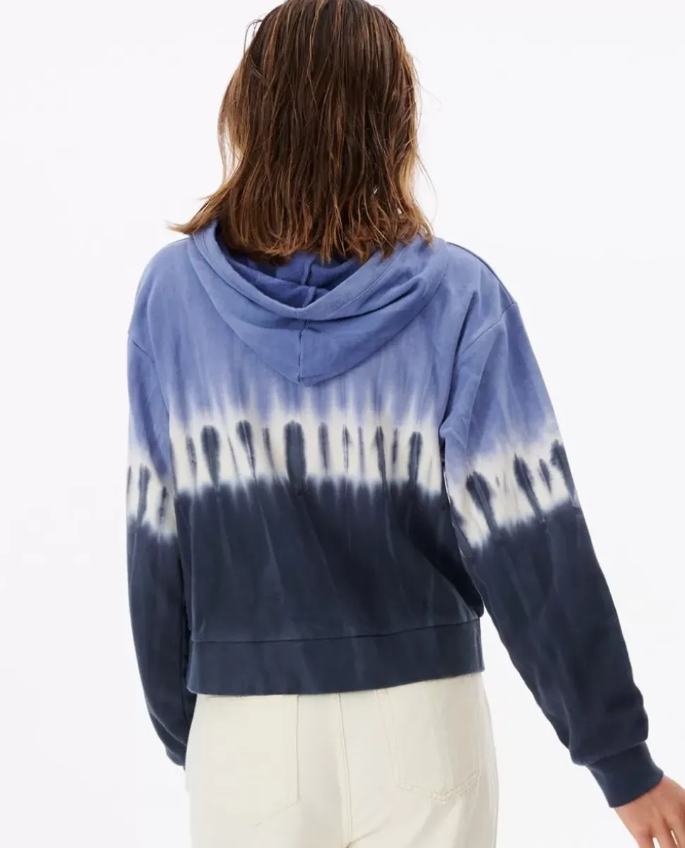 Camisola Tie Dye Com Capuz Em Velo
