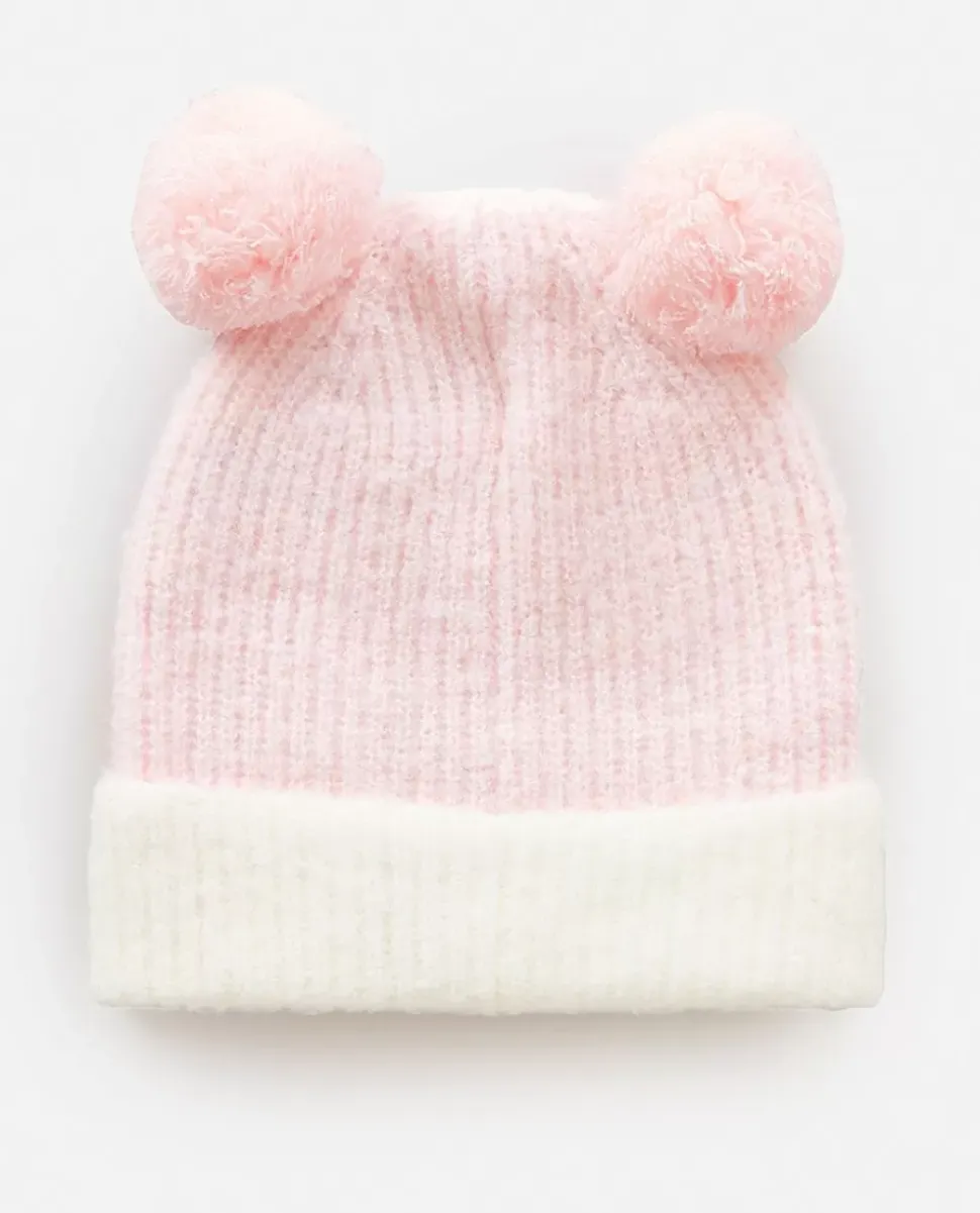 Gorro Regular Com Pompom 2 Tone Para Rapariga