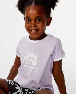 Mini T-shirt By The Sea Ringer Para Rapariga