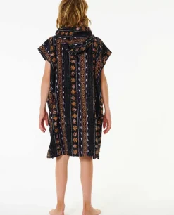 Poncho Estampado Com Capuz Para Rapaz