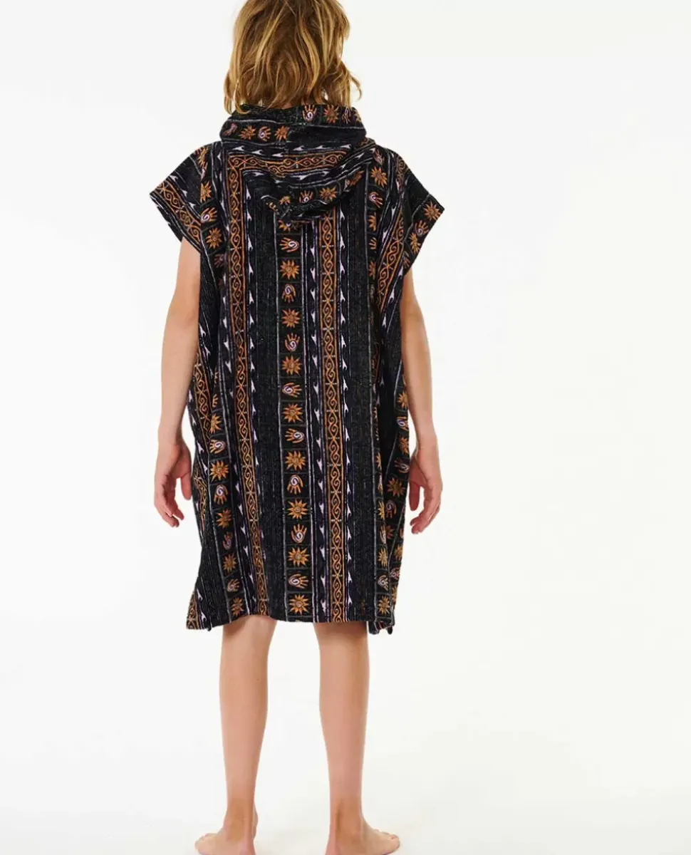 Poncho Estampado Com Capuz Para Rapaz