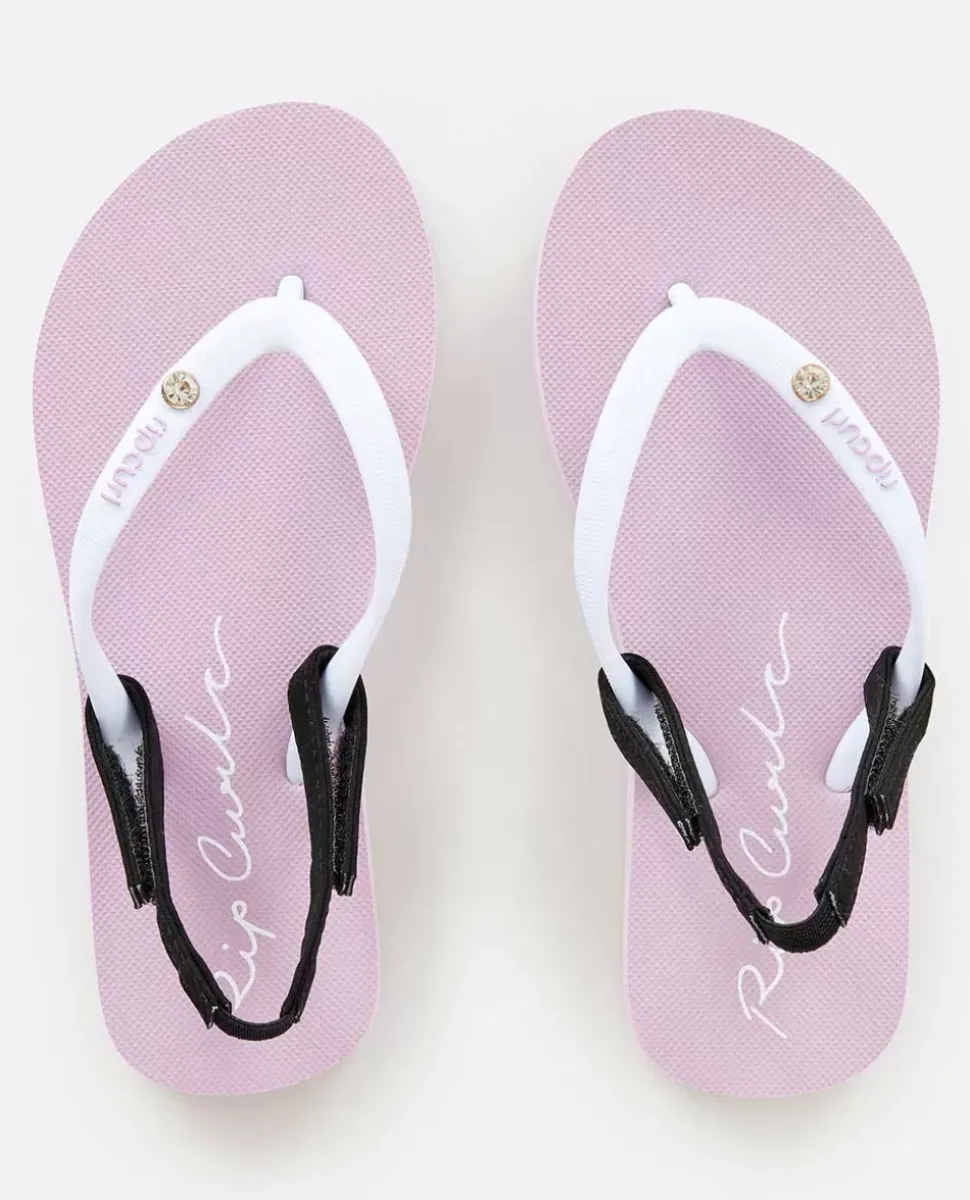Script Wave Bloom Open Toe Girl