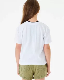 T-shirt Barrelled Crop Para Rapariga