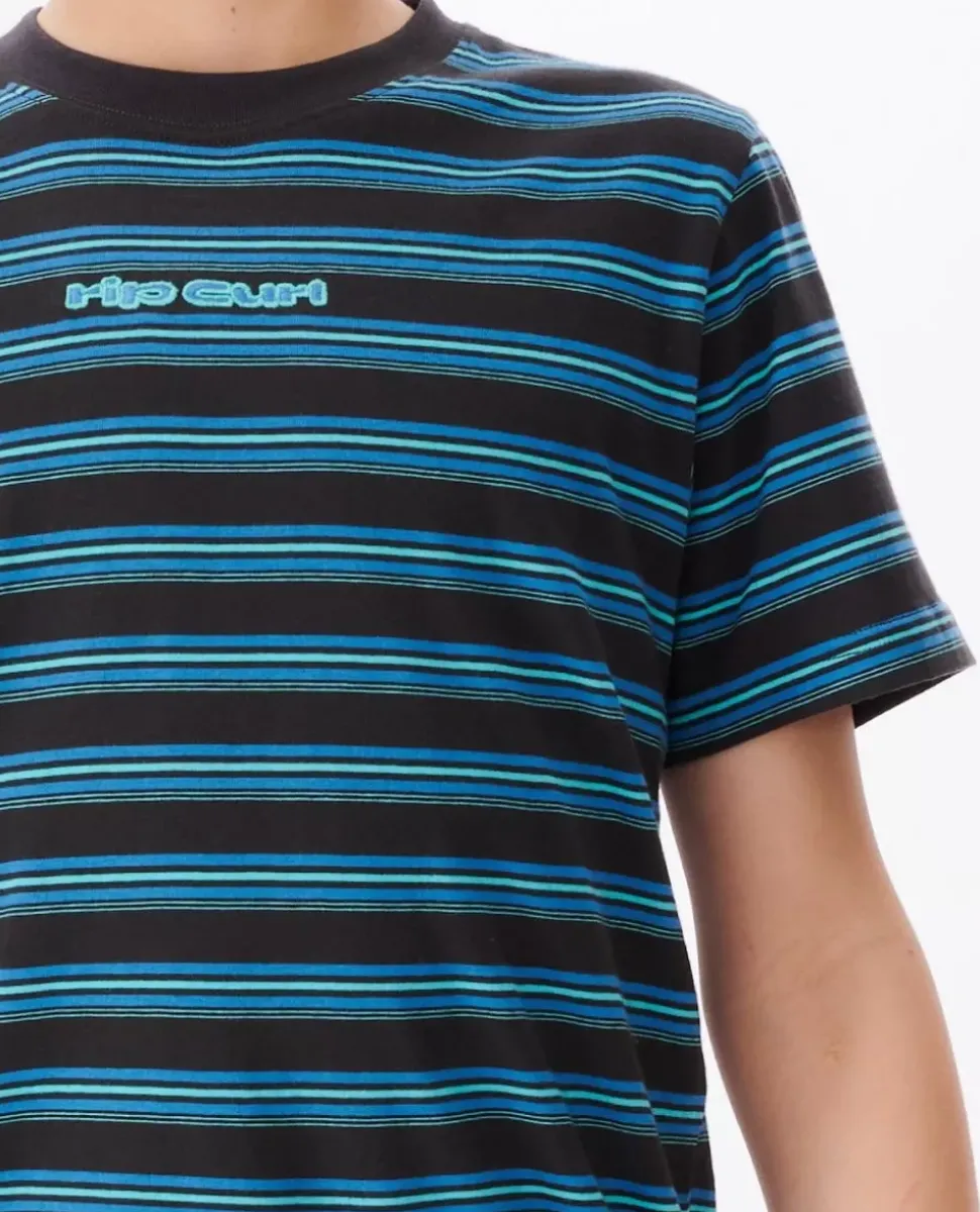 T-shirt Cosmic Tides Stripe Para Rapaz