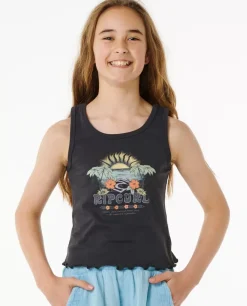 T-shirt De Alças Hibiscus Heat Para Rapariga