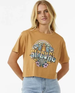 T-shirt De Manga Curta Block Party Crop