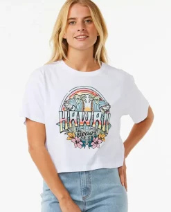 T-shirt De Manga Curta Block Party Crop