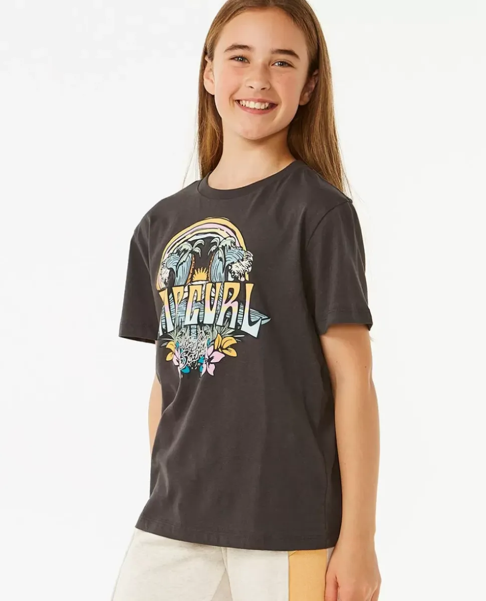 T-shirt De Manga Curta Block Party Menina