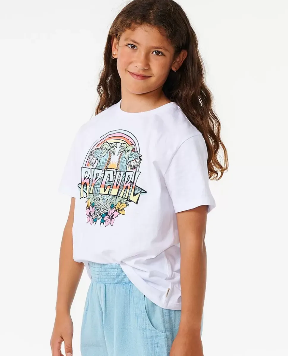 T-shirt De Manga Curta Block Party Menina