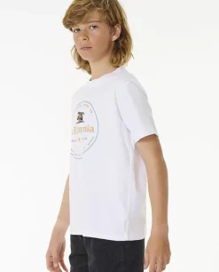 T-shirt De Manga Curta Cali Bear Para Rapaz