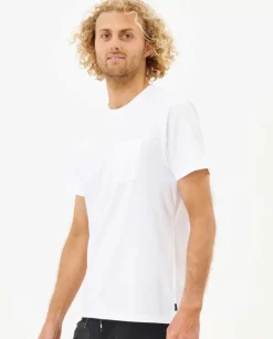 T-shirt De Manga Curta Com Bolso Simples
