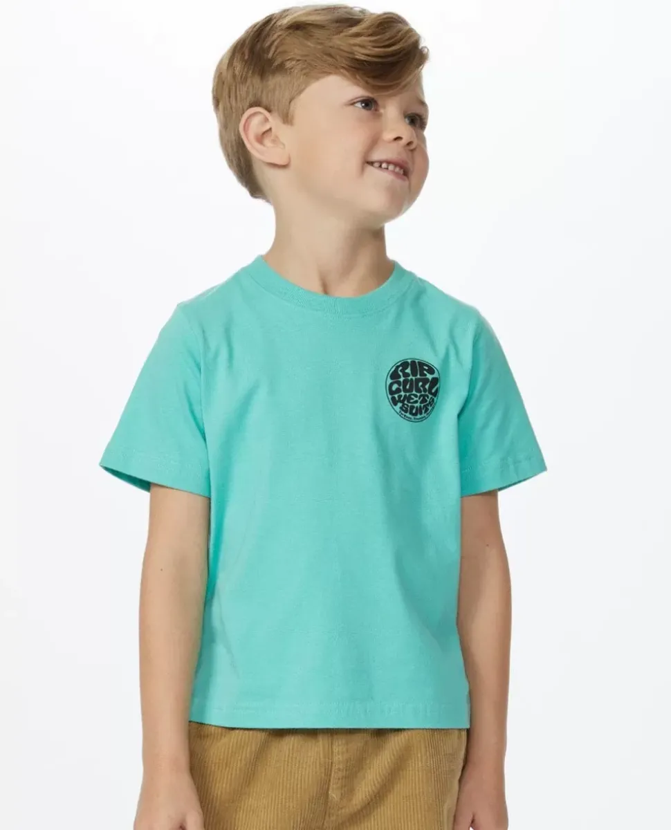 T-shirt De Manga Curta Com ícone De Fato De Mergulho Rapaz