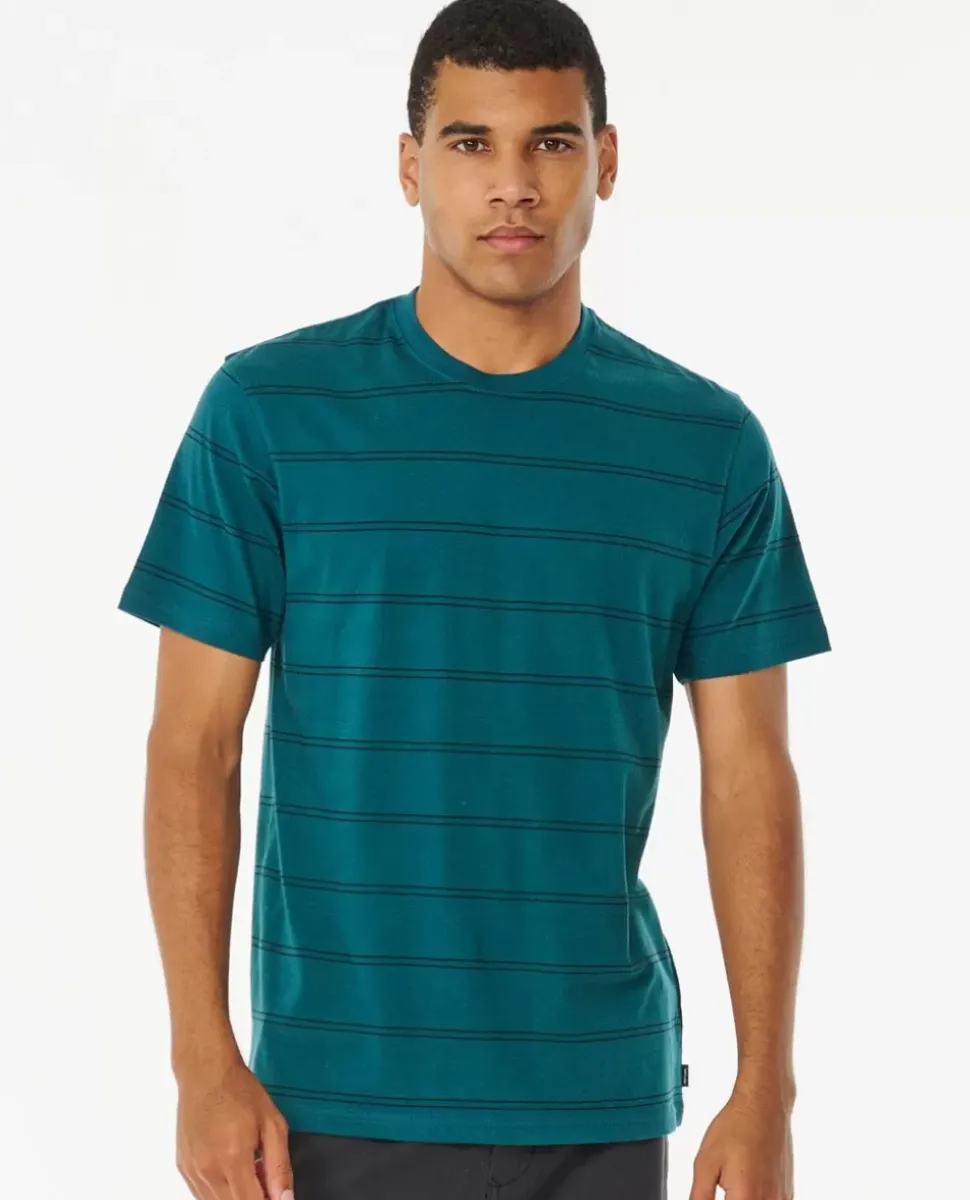 T-shirt De Manga Curta Com Riscas Simples