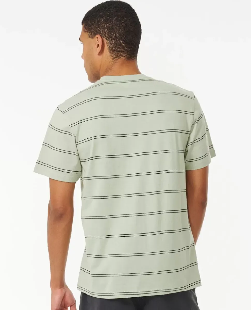 T-shirt De Manga Curta Com Riscas Simples