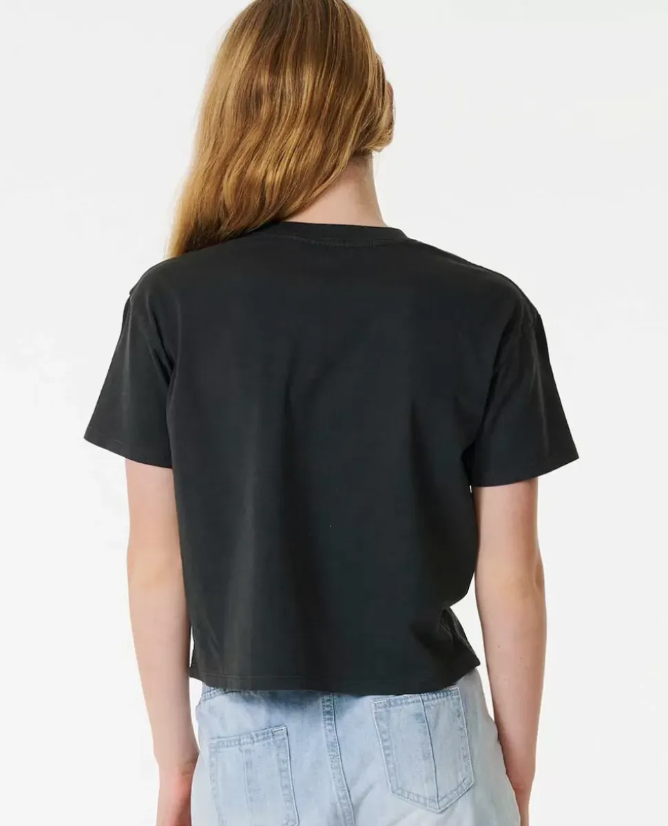 T-shirt De Manga Curta Glow Heritage Crop Para Rapariga