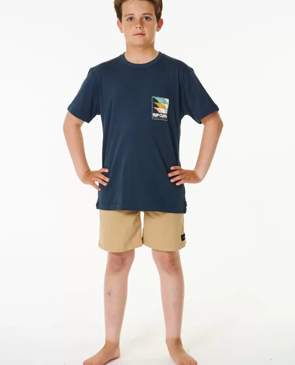 T-shirt De Manga Curta Line-up Surf Revival Para Rapaz