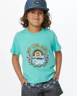 T-shirt De Manga Curta Mystic Waves Art Rapaz