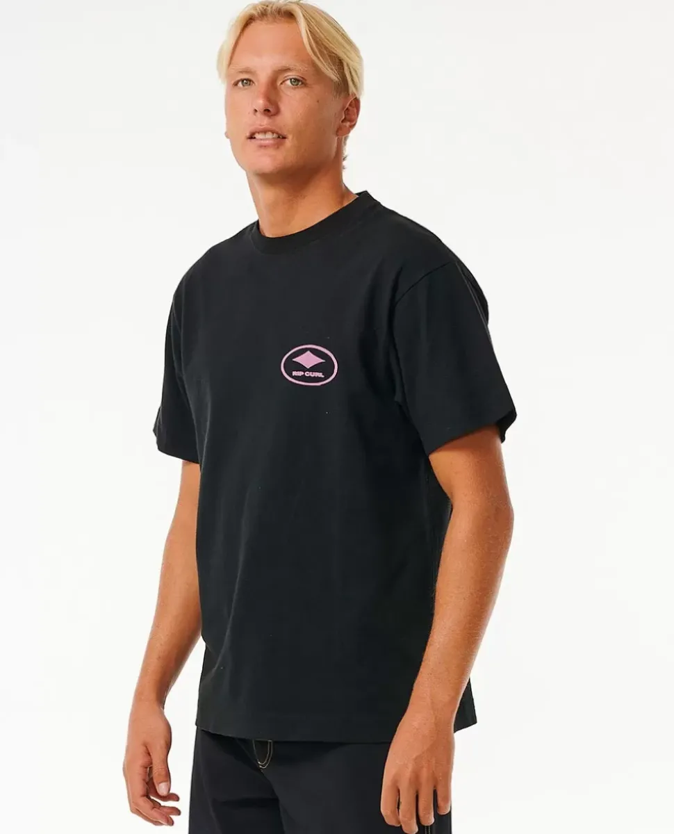 T-shirt De Manga Curta Oval Da Quality Surf Products