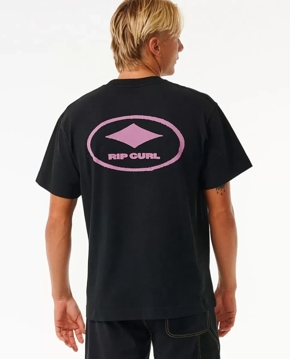 T-shirt De Manga Curta Oval Da Quality Surf Products