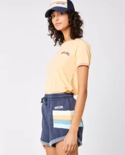 T-shirt De Manga Curta Ringer Neon