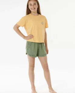T-shirt De Manga Curta Rolling Curl Menina