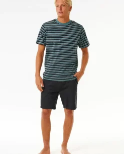 T-shirt De Manga Curta Salt Water Culture Flower Lines