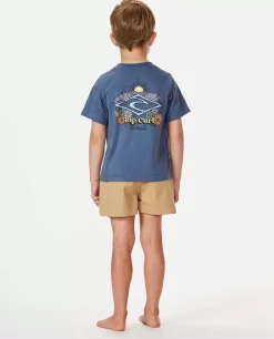 T-shirt De Manga Curta Shred Town Barrel Para Rapaz