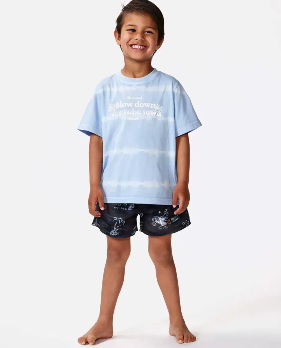 T-shirt De Manga Curta Shred Town Slogan Para Rapaz