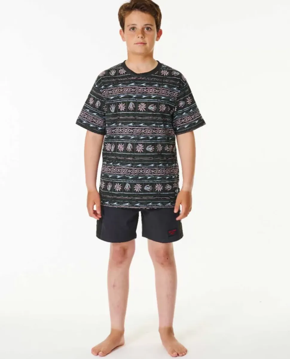 T-shirt De Manga Curta às Riscas Pure Surf Para Rapaz