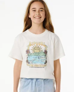 T-Shirt Hibiscus Heat Art Para Rapariga