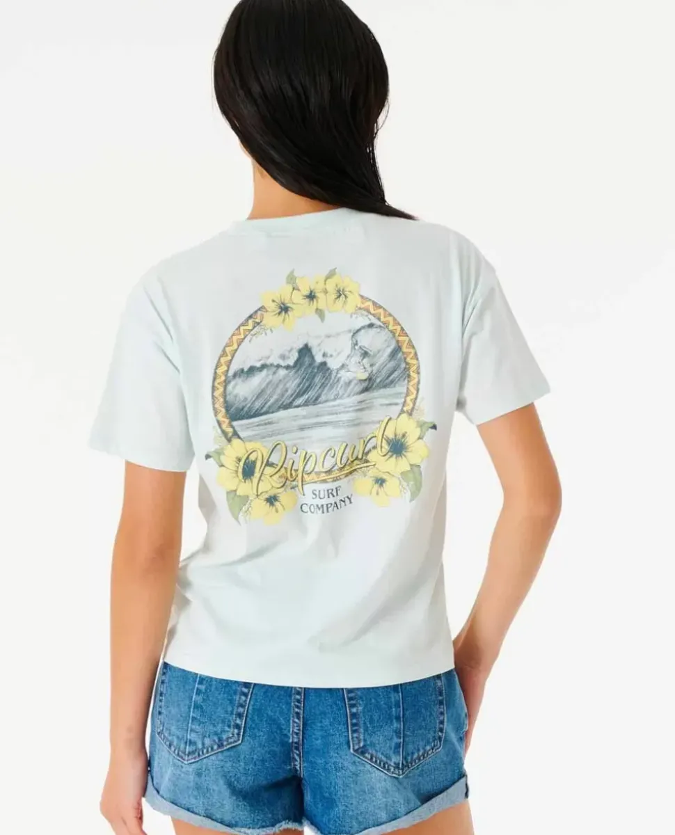 T-shirt Hula Surfer Relaxada De Manga Curta