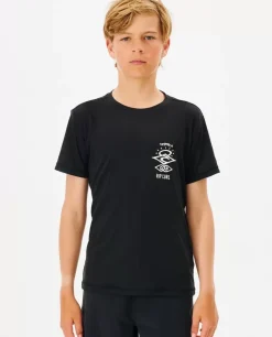 T-shirt Icons Surflite Rash Em V De Manga Curta Para Rapaz