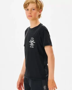T-shirt Icons Surflite Rash Em V De Manga Curta Para Rapaz