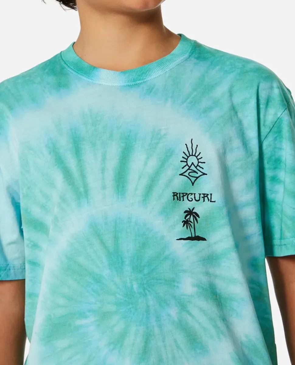 T-shirt Shred Tie Dye De Manga Curta Para Rapaz