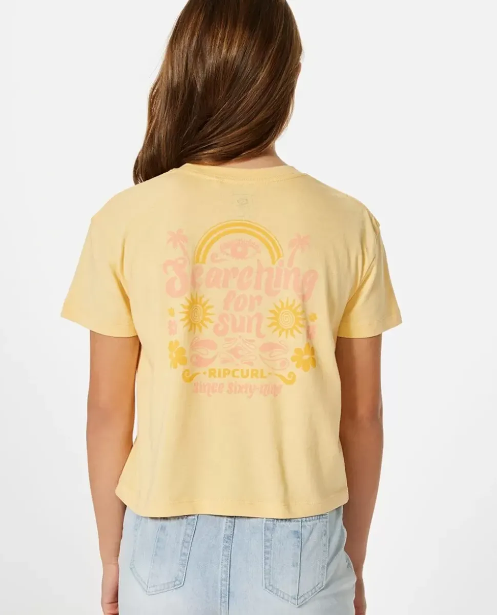T-shirt Summer Rain Crop Para Rapariga