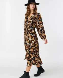 Vestido Médio De Manga Comprida La Isla