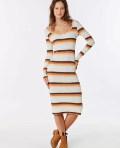 Vestido Médio às Riscas Sun Club